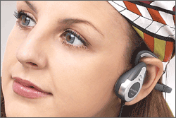 モリトが発売する骨伝導ステレオヘッドホン「オーディオボーン」