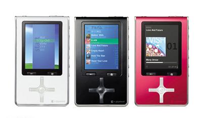 東芝が発売したHDDオーディオプレーヤー「gigabeat Ｓ30」。動画再生も可能。