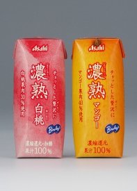 アサヒ飲料から新発売の100%ジュース「濃熟 白桃」と「濃熟 マンゴー」