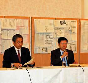 信頼回復会議が行った会見では、TBS・不二家の協議の音声が公開された