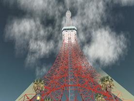 セカンドライフ「Dejimaアイランド」に出現した東京タワー