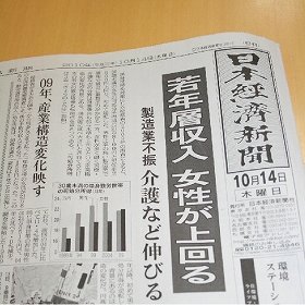 新聞でも男女逆転がトップに
