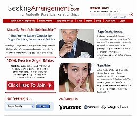 「Seeking Arrangement」のトップページ