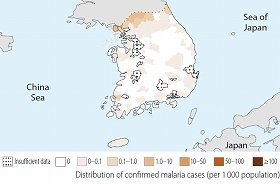 WHOの報告書に載った地図。「Sea of Japan」にイチャモン