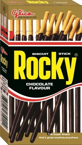 マレーシアの「Rocky」。これからは「Pocky」として販売される（江崎グリコ提供）