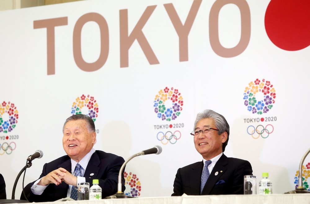 東京五輪・パラリンピック組織委員会の森喜朗会長（左）と日本オリンピック委員会・竹田恆和会長