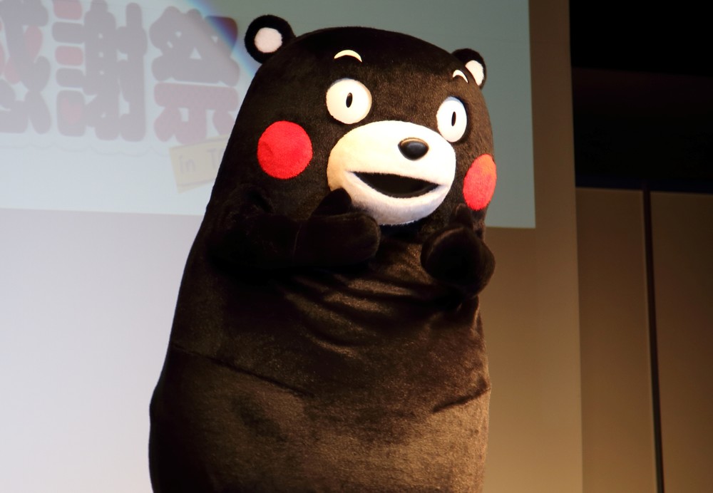 熊本県のしあわせ部長兼営業部長代理を務めているくまモン（画像15年1月撮影）
