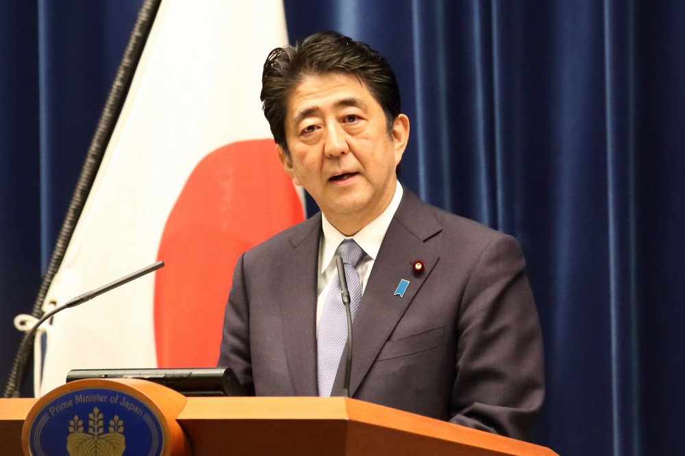 70年談話を発表する安倍晋三首相