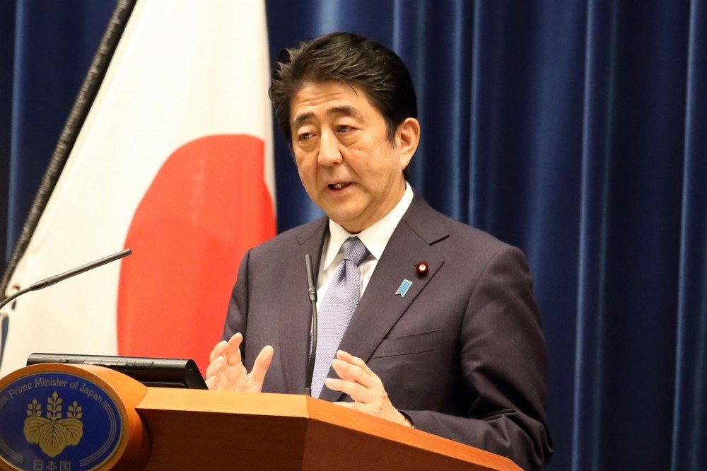 70年談話を発表する安倍晋三首相