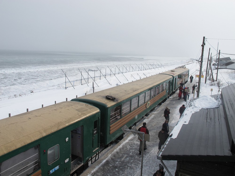 冬季限定1日2往復で、シーズン中2万人が利用する（2013年2月、J-CAST編集部撮影）