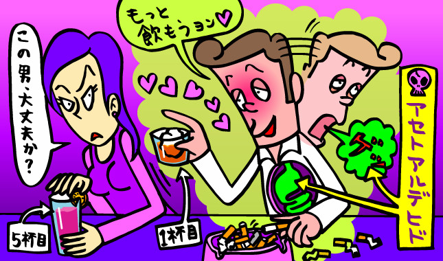 酒を飲むとすぐ赤くなる人は、がんになりやすいってホント？