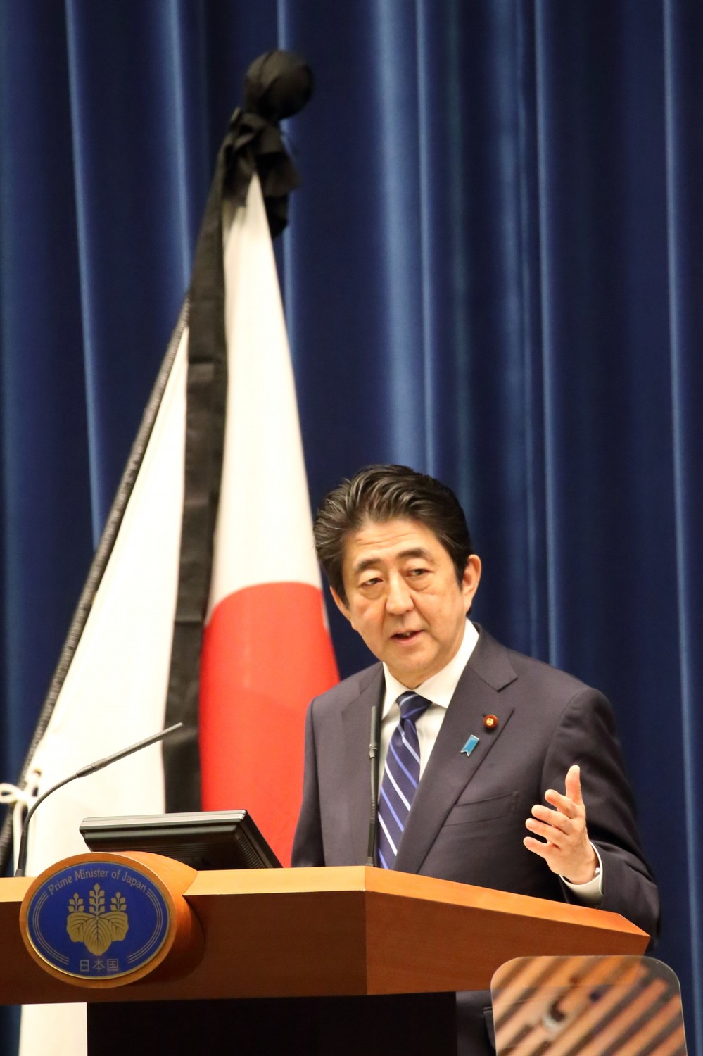 安倍首相が「震災5年」で会見　東京五輪前に「常磐線全線復旧」表明