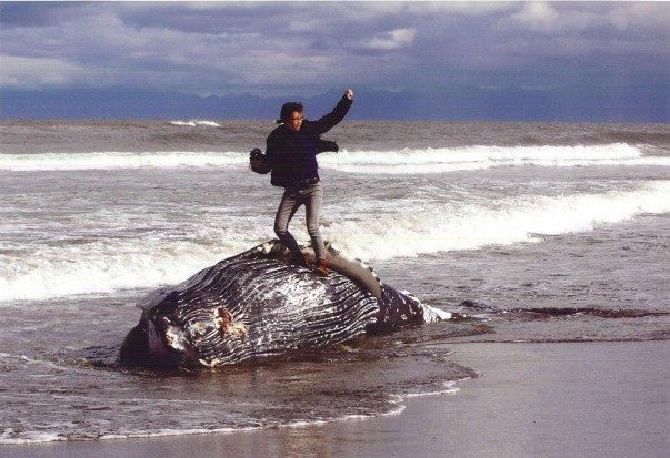 クジラ死骸の上でガッツポーズの「征服写真」 「最優秀賞」に批判殺到でお詫び、取り消し