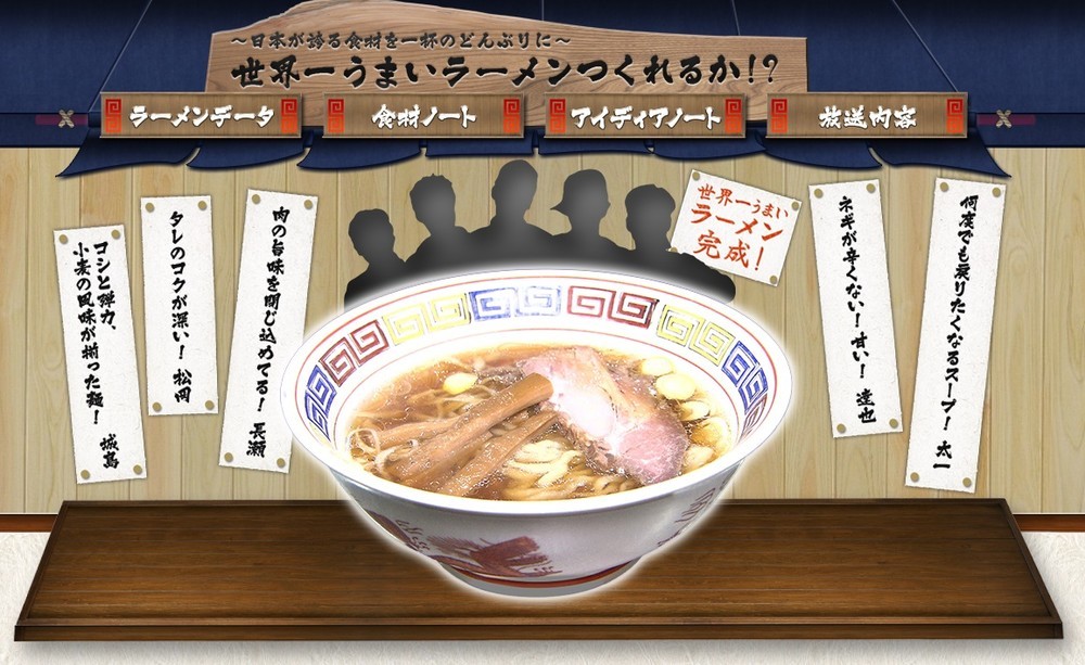 TOKIOの手による2年がかりの「究極」のラーメンが完成。それを「人殺し」呼ばわりで「炎上」騒ぎに（写真は「ザ！鉄腕！DASH！！」の公式ホームページのスクリーンショット）