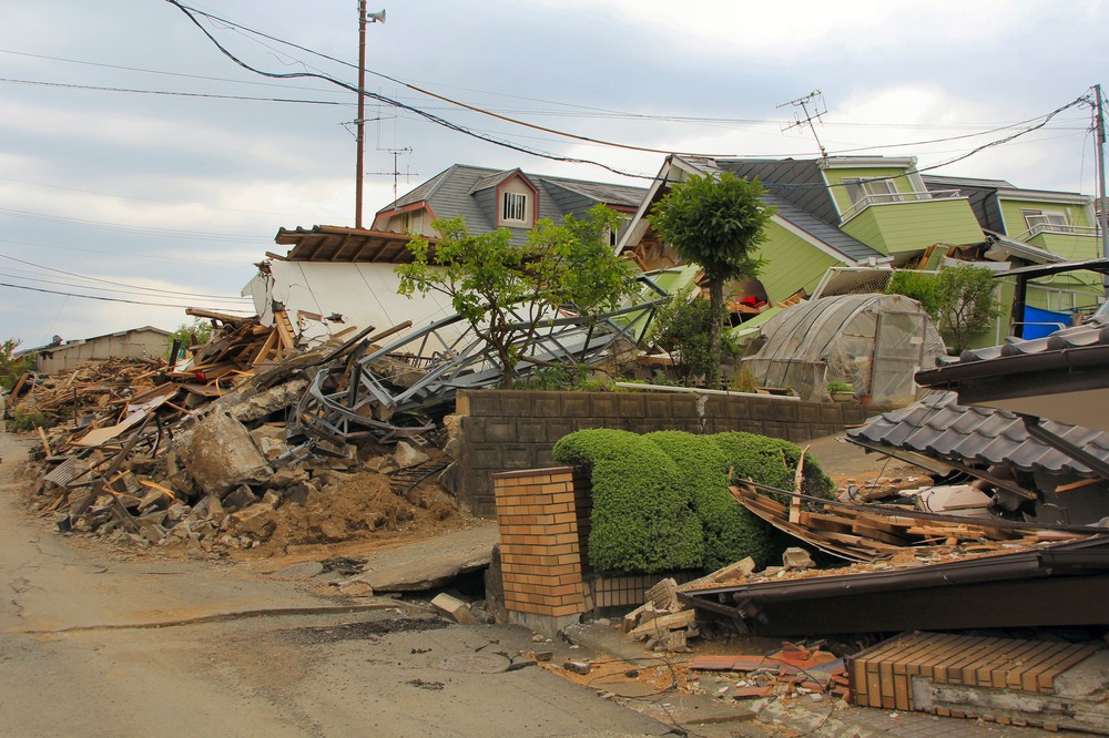 大きな被害を受けた益城町