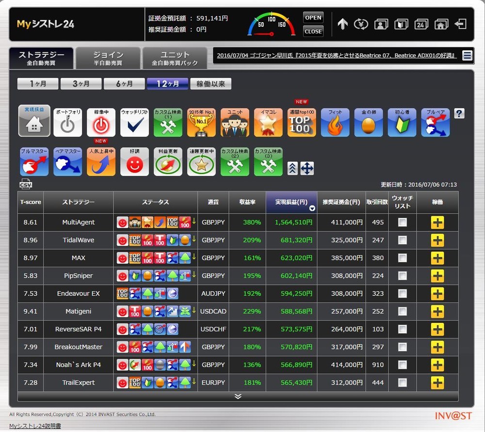 ※同社シストレ24独自のシステム。顧客の要望に応じたバージョンアップを何度も行っている