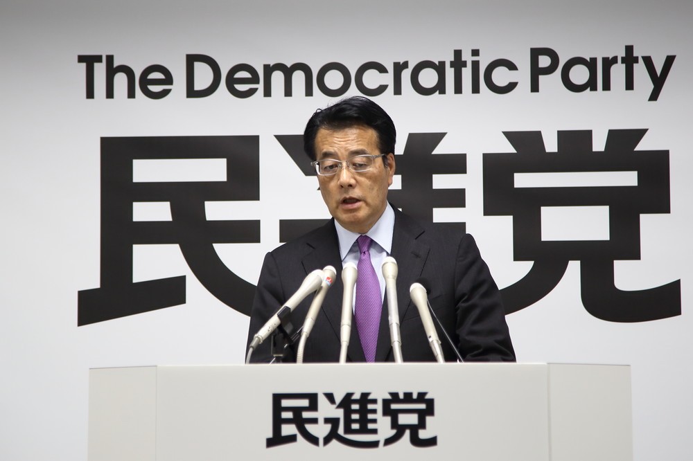 民主党…ではなく民進党代表の岡田克也氏（2016年4月撮影）
