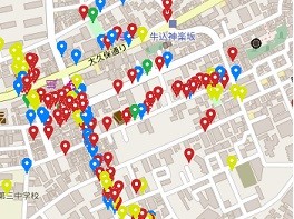 完成したハザードマップ（東京都市大学ホームページより）