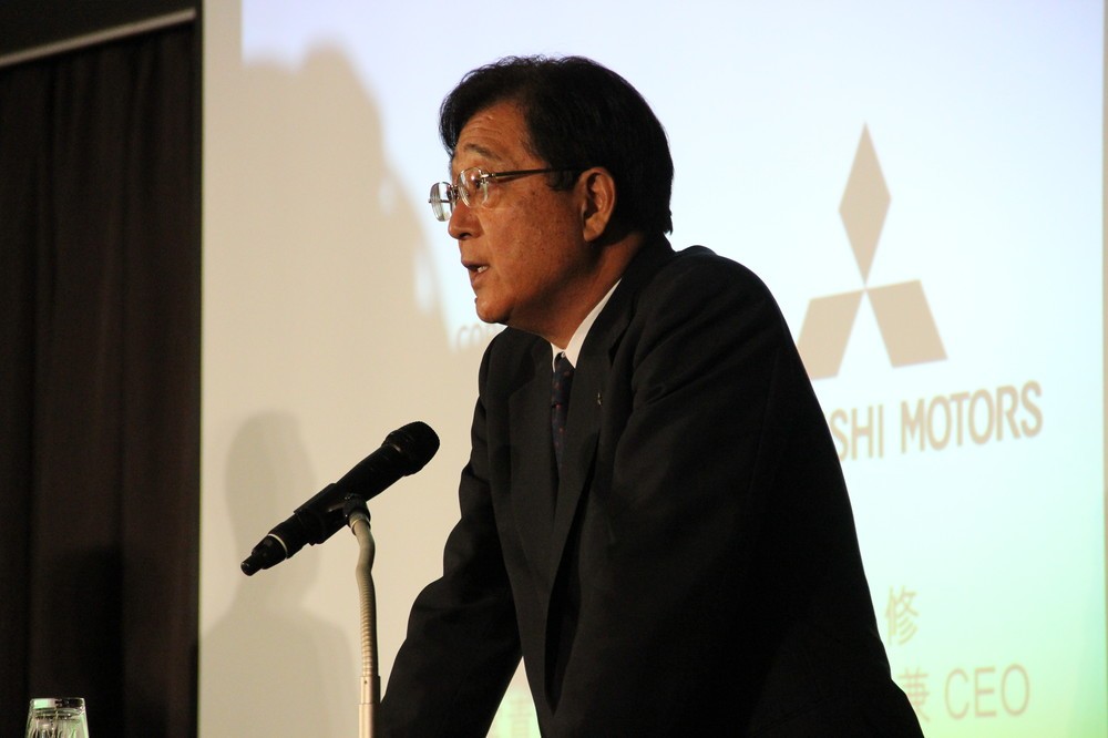三菱自動車の益子修会長（写真は2016年5月の会見）