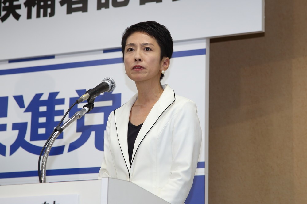 民進党の蓮舫新代表（写真は代表選告示日の16年9月2日撮影）