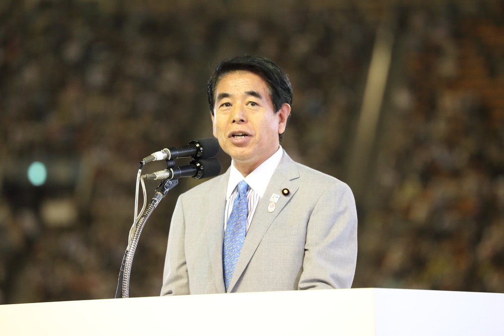 下村博文・党都連会長は区議7人の処分について「補選を通して、終わってから考えたい」としている（2014年5月撮影）