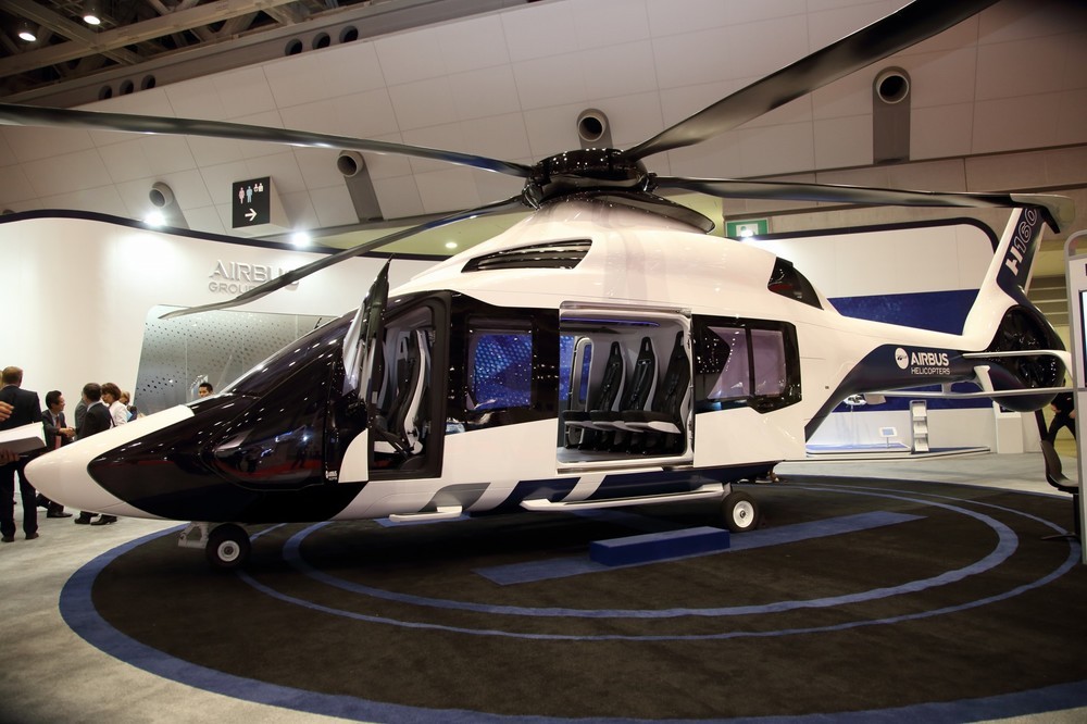 エアバスグループは新型機種「H160」の実物大模型をアジアで初めて展示した