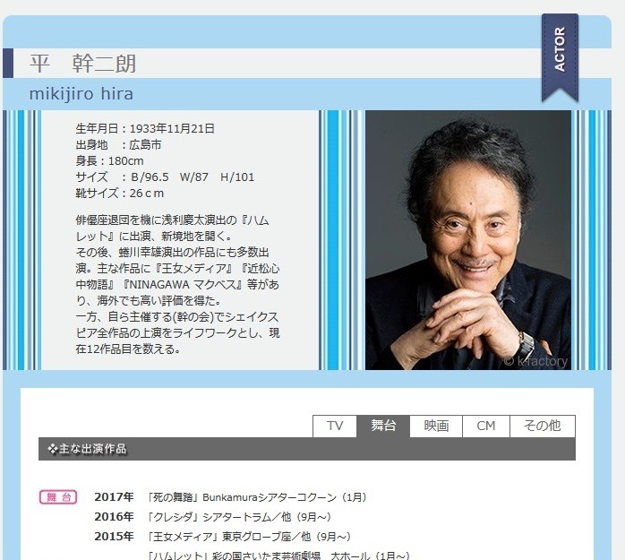 平幹二朗さん急死　共演の愛之助「もう一度、もう一度...」