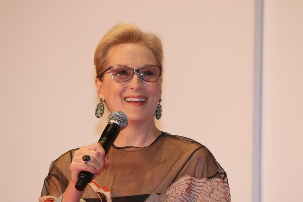 女優のメリル・ストリープさん。映画祭のオープニング作品で主演を務めている（写真は2016年10月25日撮影）