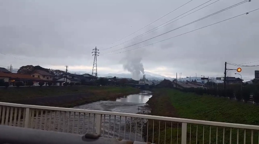 午前6時58分ごろ、福島県の蛭田川の様子（「ONO-MA(ry」さん提供）