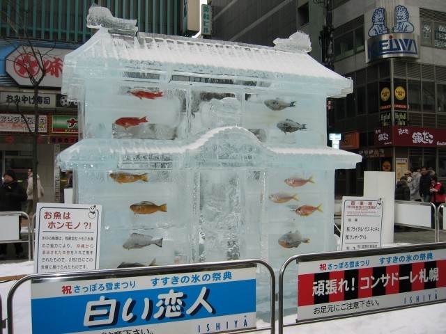 雪まつり「魚氷」も悪趣味なのか　「魚の氷漬けリンク」でとばっちり