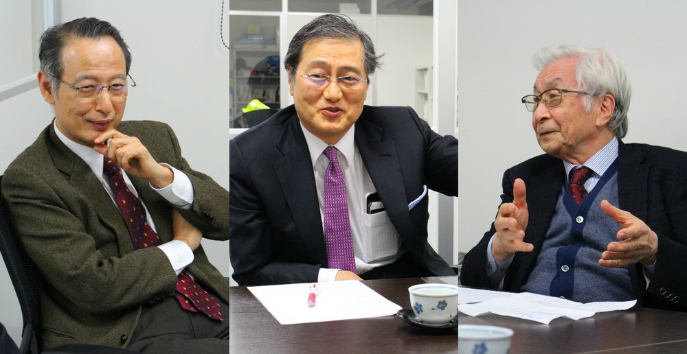 座談会に集まったDAA（アンチエイジング医師団）の3人（左から）大慈弥氏、山田氏、塩谷氏