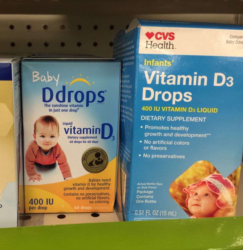 乳児用ビタミンDサプリは、他のブランドからも出ています
