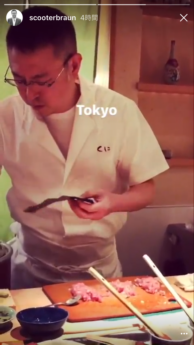 ビーバーさんのマネージャーがインスタグラムに投稿した動画のスクリーンショット
