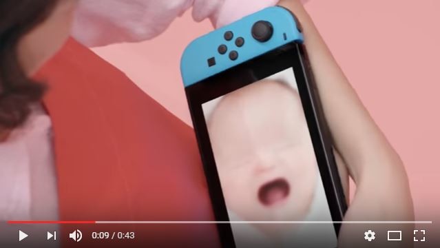 ゲーム機を抱っこし「寝かし付けバトル」　任天堂「赤ちゃん」のシュール映像