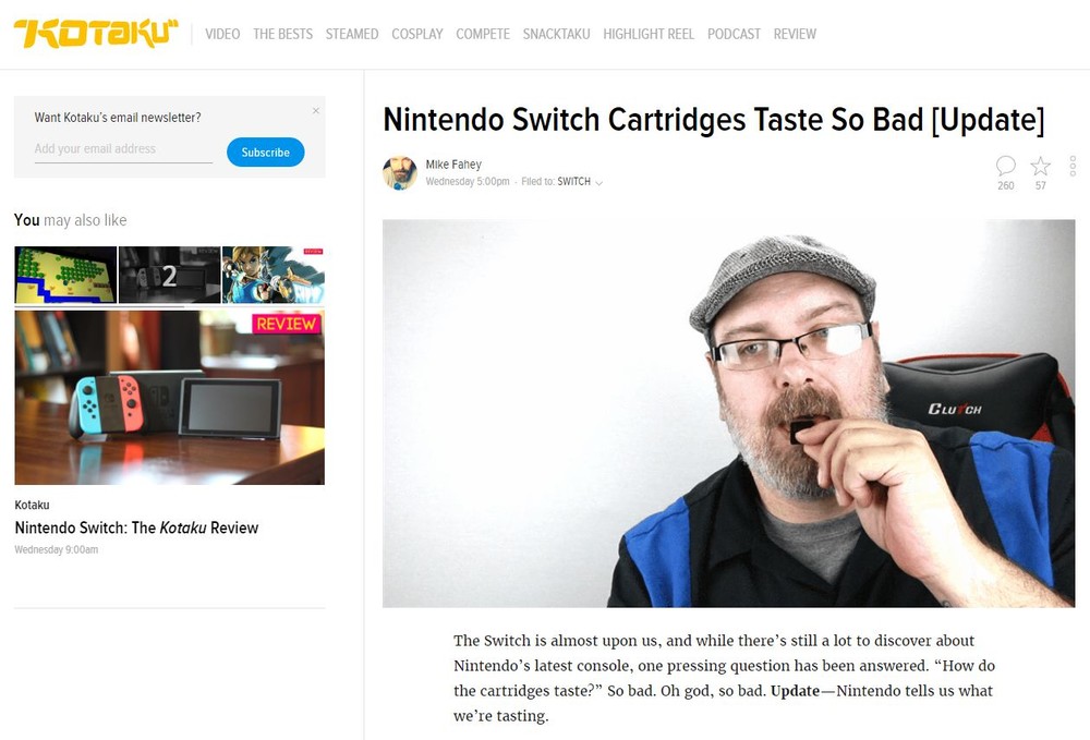ニンテンドースイッチに妙な感想続々　そのソフトの「味」にネット大注目