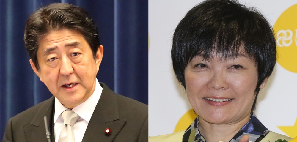 昭恵夫人（右）も森友学園への寄付を否定した。安倍首相（左）の関与の有無も注目されている