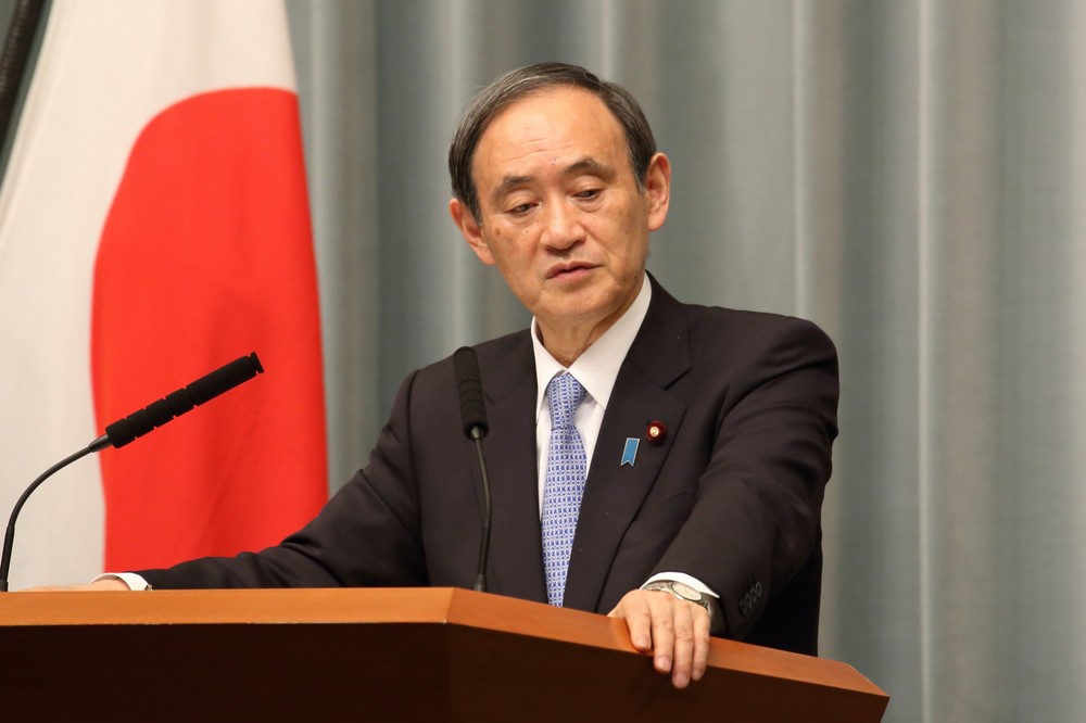 菅義偉官房長官は2017年3月29日の記者会見で「確かな証拠のもとに、事実が解明することを期待したい」と述べた（3月24日撮影）