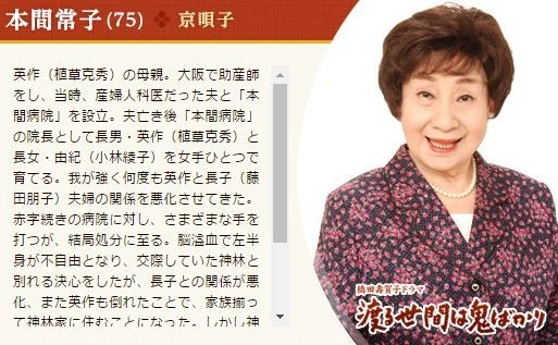 京唄子さんは、TBSドラマ「渡る世間は鬼ばかり」にも出演していた（同番組公式サイトより）