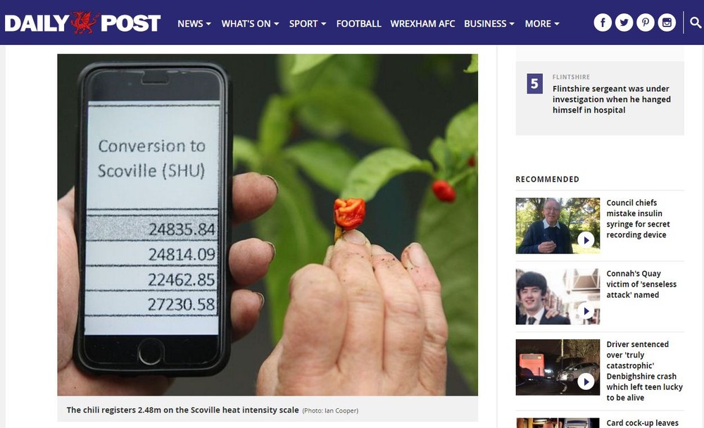 辛い！どころじゃない　口にすると呼吸困難に　ギネス記録を上回る唐辛子が誕生