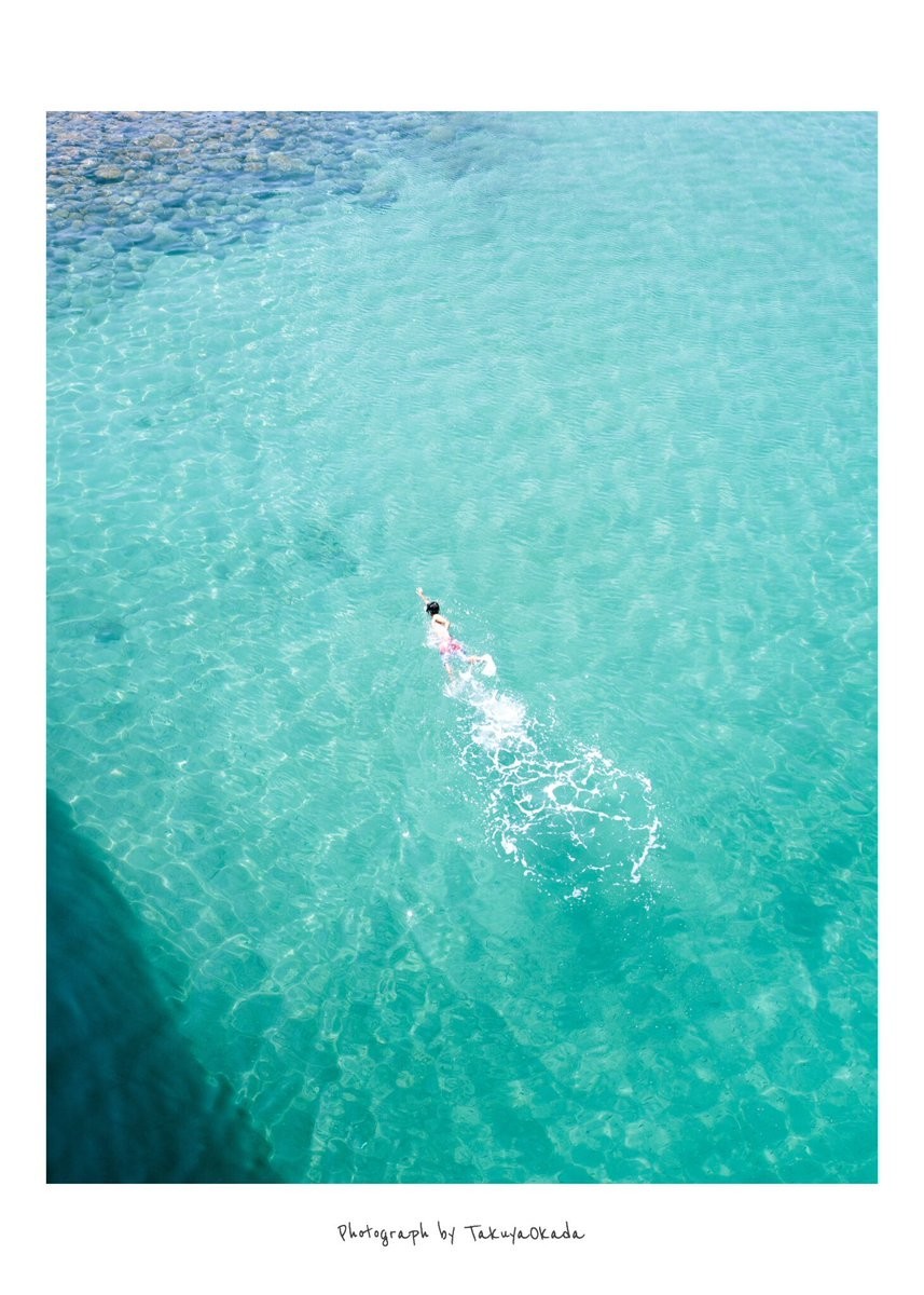 まるで広告に使われそうな人の泳ぐ姿（同）