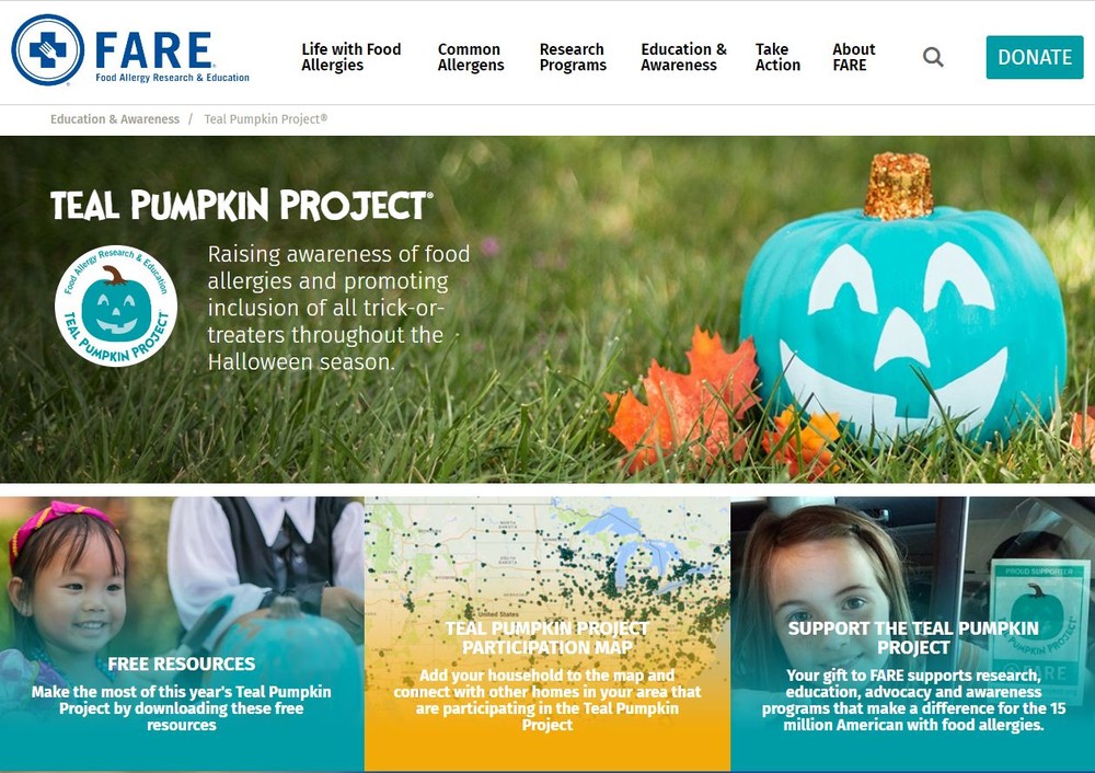 青いカボチャは安心の目印だった（画像はFAREの公式サイト）
