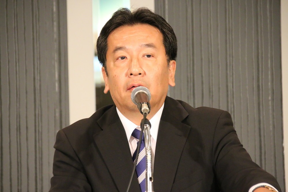 枝野幸男氏「1人カラオケに行きたい」（2017年10月撮影）