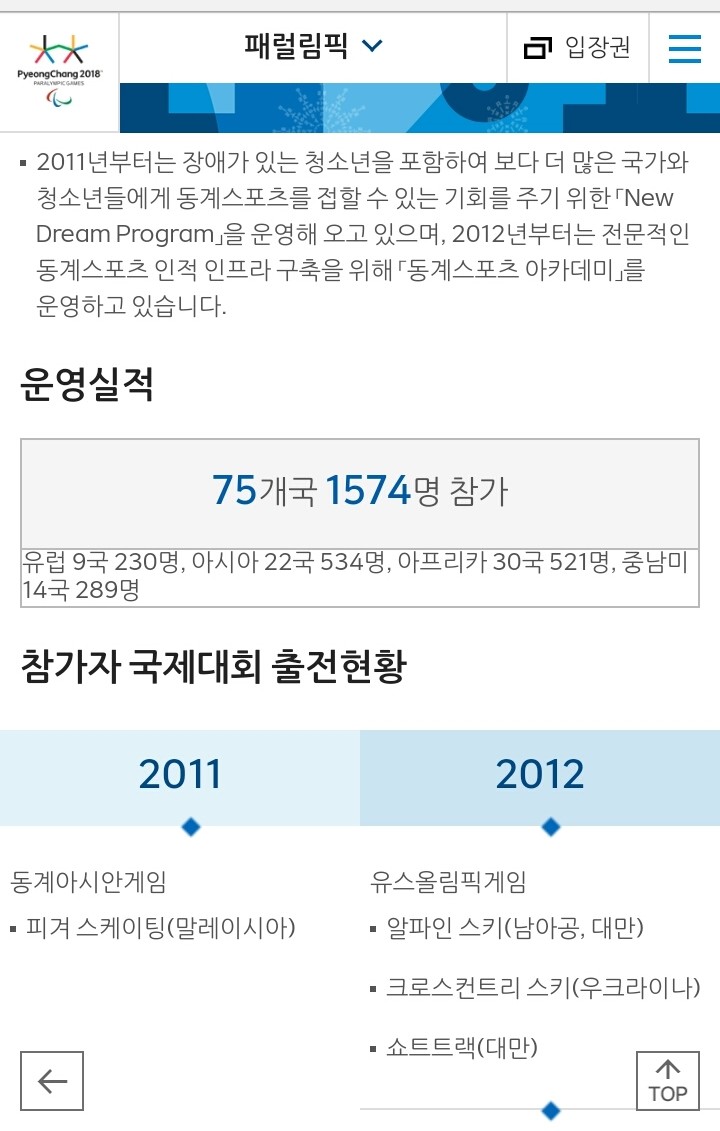 モバイル版（韓国語）。地図の存在自体が「なかったこと」になっている