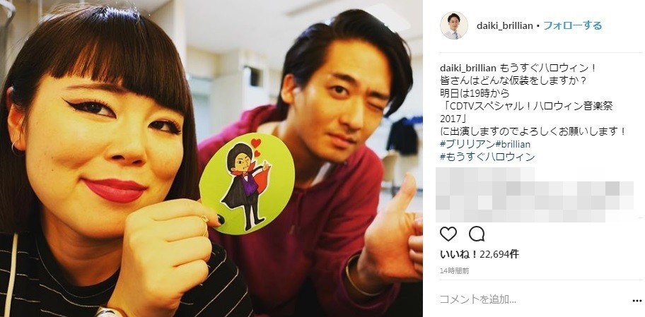 インスタでは女性をとりこにするウィンク（写真はインスタグラムより）