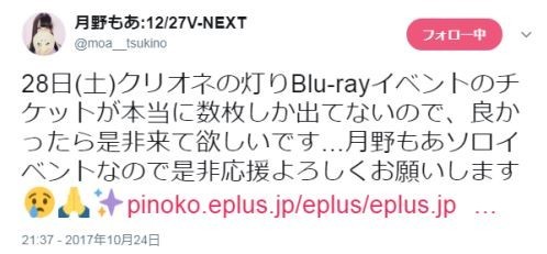 イベントチケットが数枚しか売れず、月野もあ「助けて！」　アイドルが出演するアニメイベントが閑散な理由