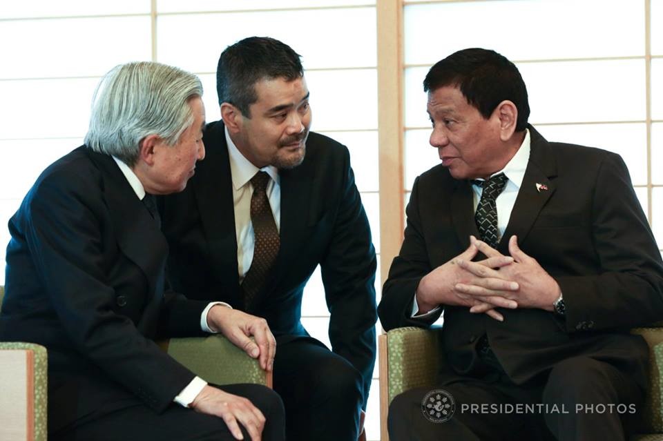 ドゥテルテ大統領が天皇陛下の前で予想外の「礼儀正しさ」を見せた（写真はフィリピン政府のフェイスブックから）