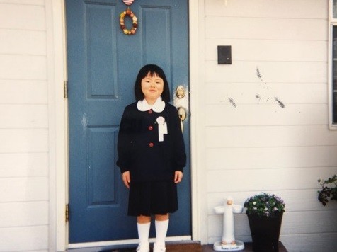 6歳当時のブルゾンちえみさん（画像は公式ブログのスクリーンショット）