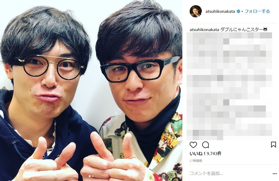 オリラジ藤森とにゃんこスターが「双子みたい」「分身してるの？」　インスタ騒然！