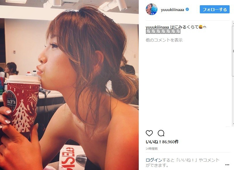 「安室ちゃんっぽい」との反響があった1枚（画像は公式インスタグラムのスクリーンショット）