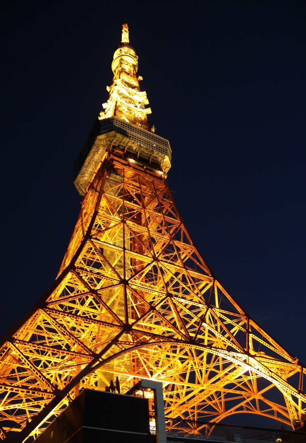 あたたかなオレンジ色の光で東京の夜を照らす（J-CASTニュース撮影）